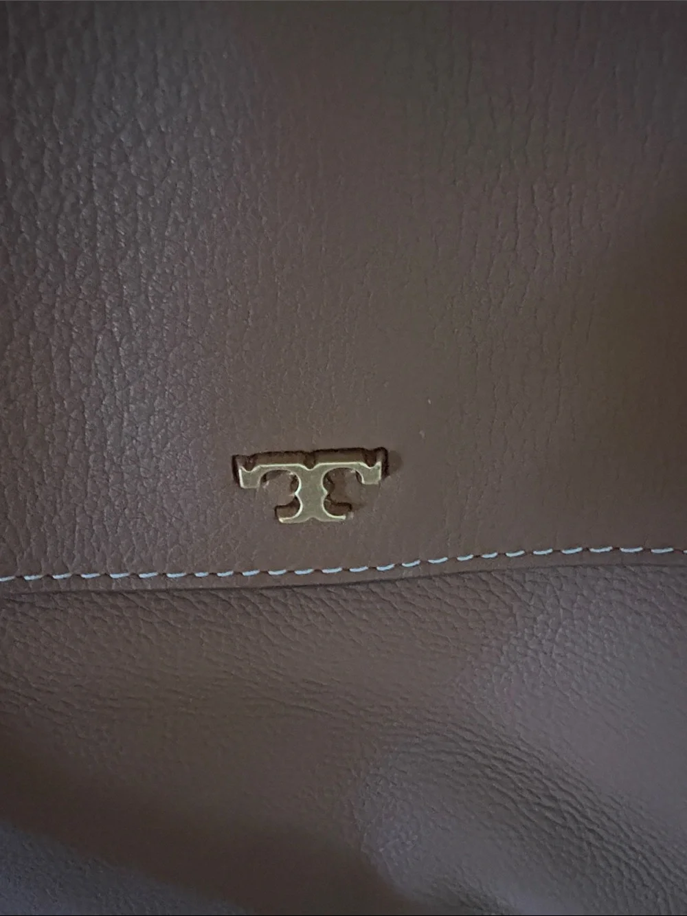 Tory Burch Brown Leather and Cream Woven Tote